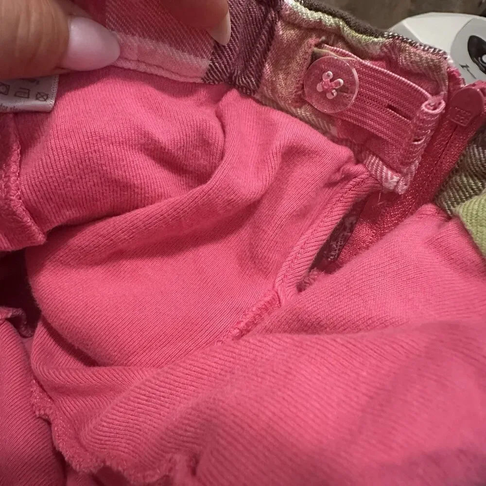 Gymboree Girls Plaid‎ Glamour Pony Skirt Skort Bows Pink Brown Size 5 2012